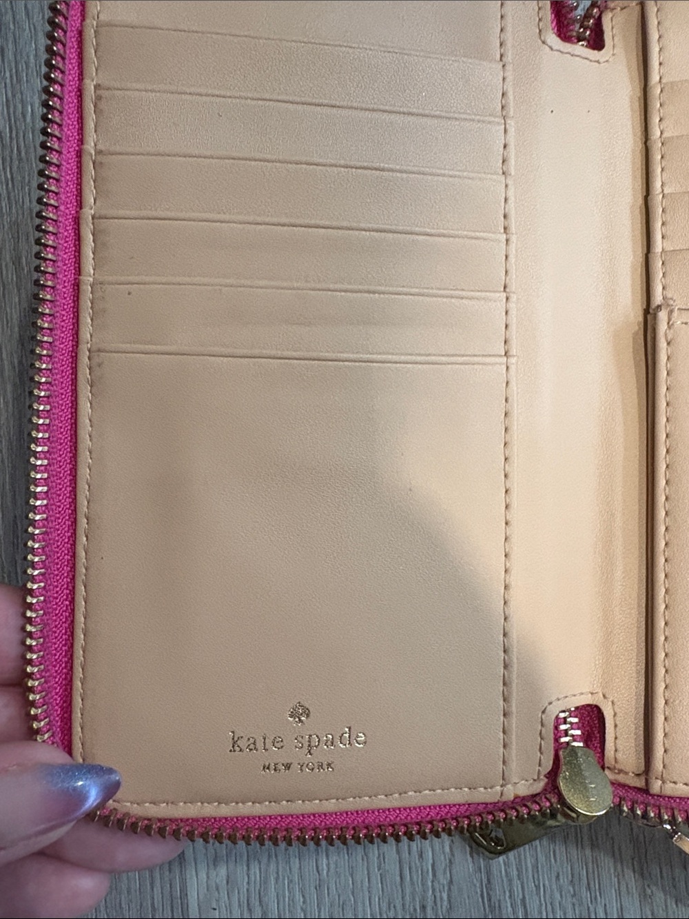 Kate Spade Pink Pebbled Leather Wallet - Picture 4 of 7